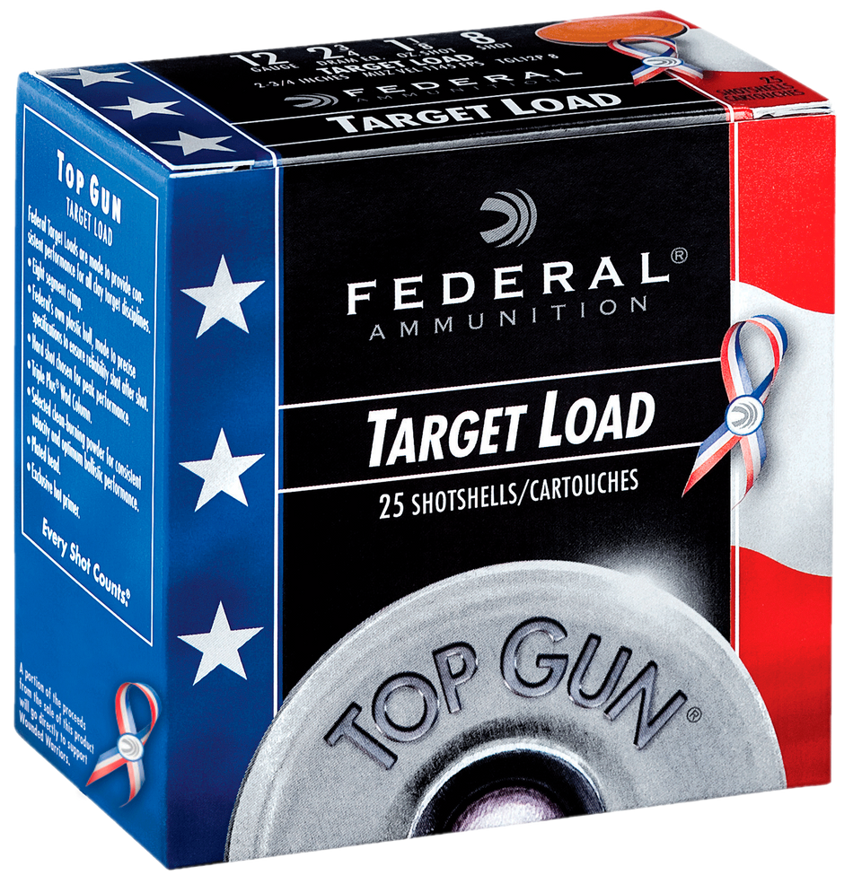Federal Top Gun Target Load Patriot Edition 12 Gauge 2.75'' 1 1/8 oz #8 Shot