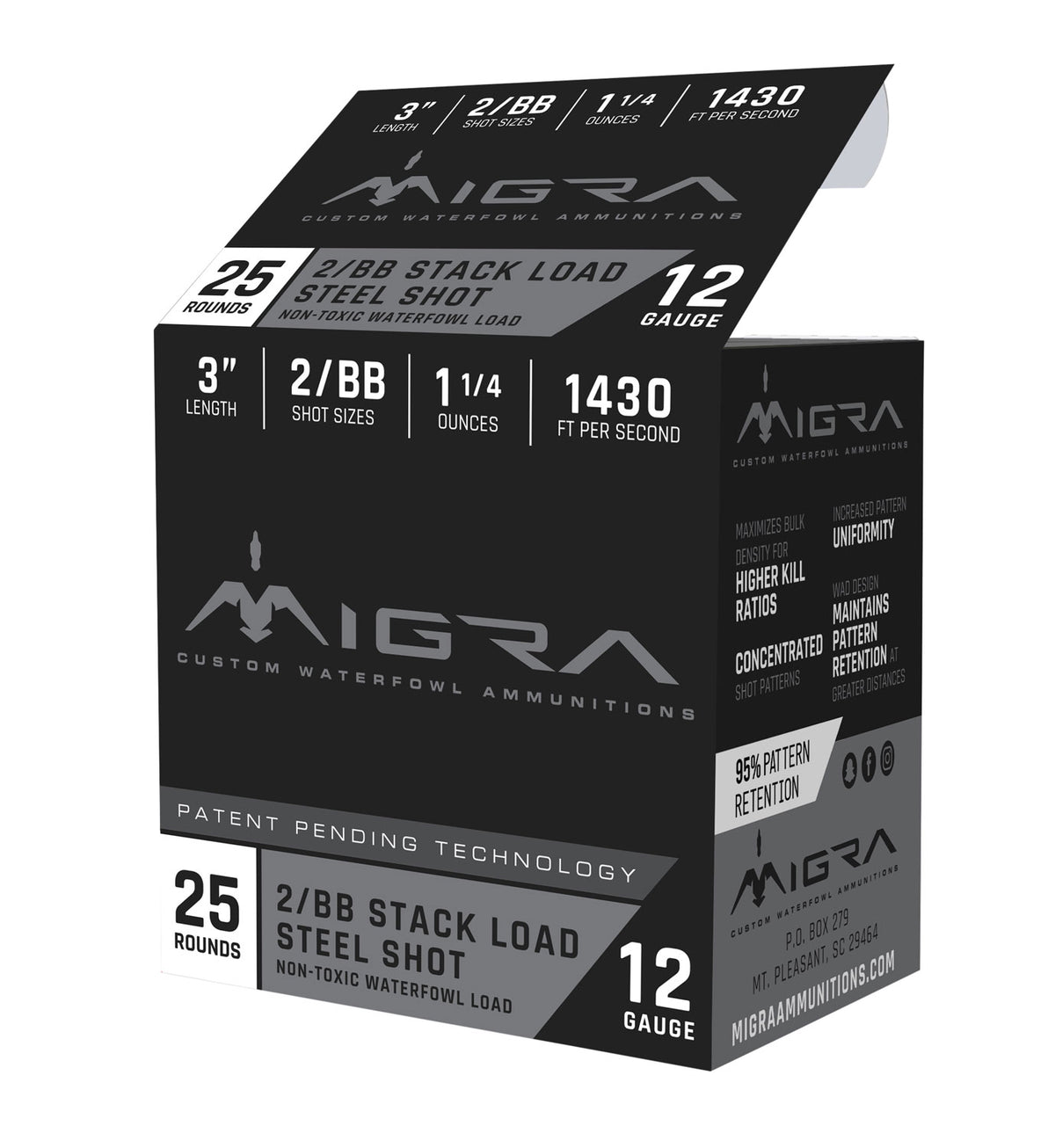 Migra Ammunitions Staxd Hunting 12 Gauge 3" 1 1/4 oz #2/BB Shot