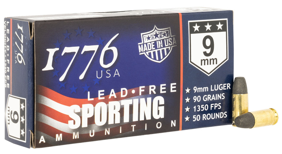 1776 USA 9mm lead-free 90gr Ball Ammo