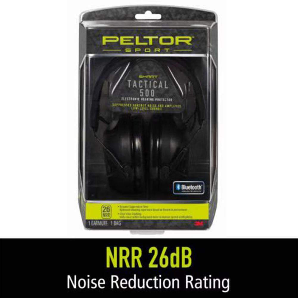 3M/Peltor, Sport Tactical, Earmuff, Black, NRR 26
