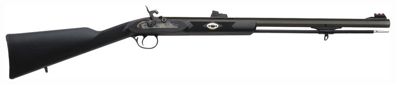 Traditions R3300850 Deerhunter 50 Cal Percussion 24" Blued Octagon Barrel, Black Synthetic Stock