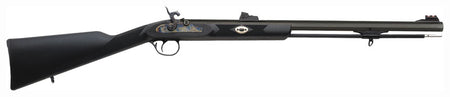 Traditions R3300850 Deerhunter 50 Cal Percussion 24" Blued Octagon Barrel, Black Synthetic Stock