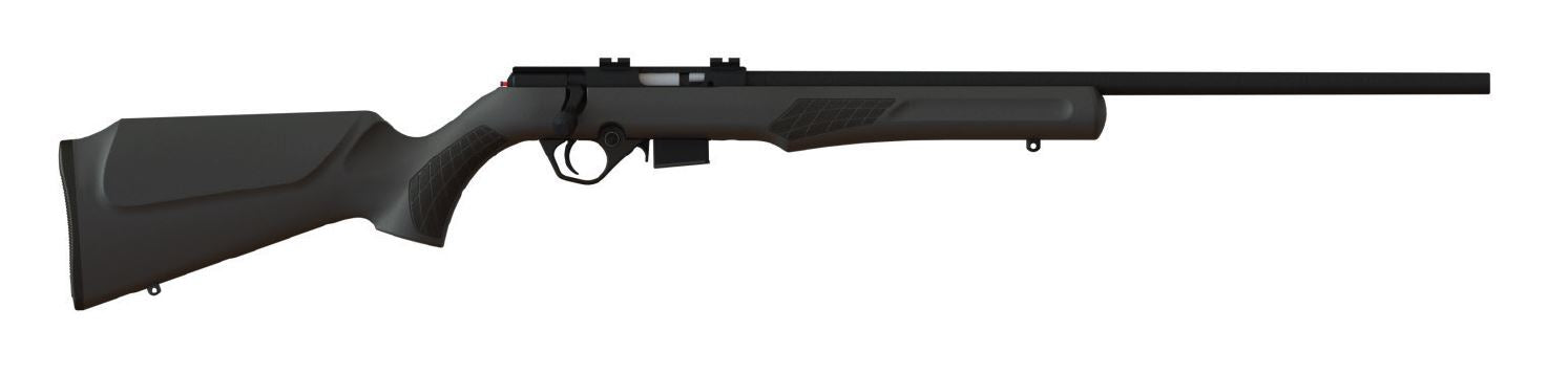 Rossi RB22W2111 RB22 Full Size 22 WMR 5+1, 21" Blued Button Rifled Free Floating Steel Barrel, Blued Stainless Steel Receiver, Black Monte Carlo Stock, Right Hand