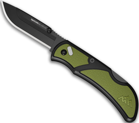 OUTDOOR EDGE RAZOR EDC LITE 2.5" OD GREEN PMS 2 BLK BLADES