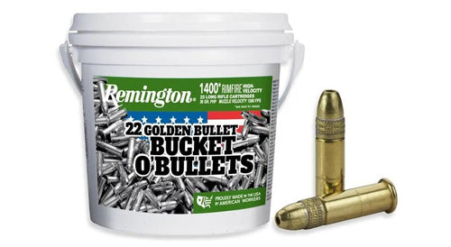 Remington .22 Long Rifle 22 Golden Bullet Bucket 36gr JHP Ammo