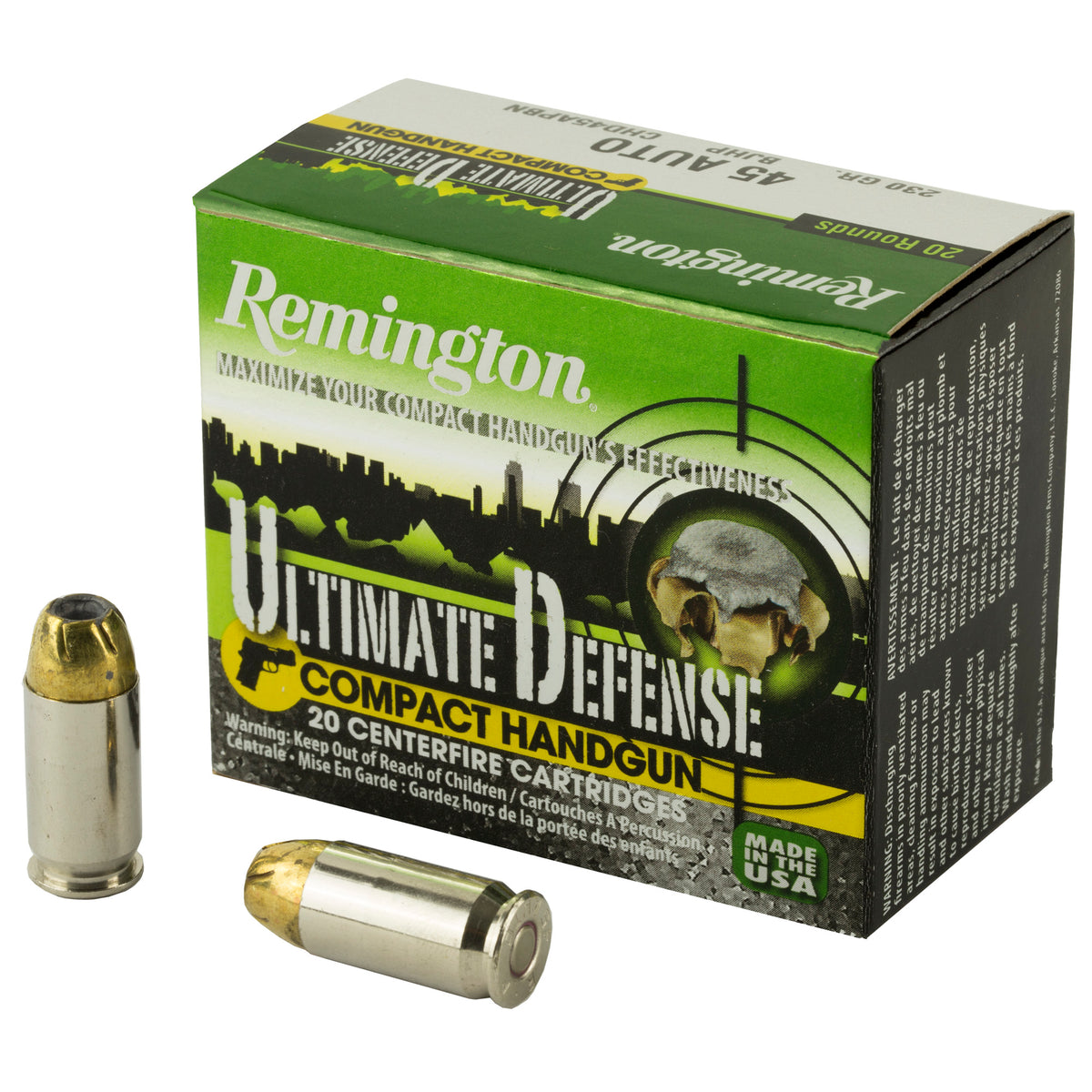 Remington .45 ACP Ultimate Defense 230gr JHP Ammo
