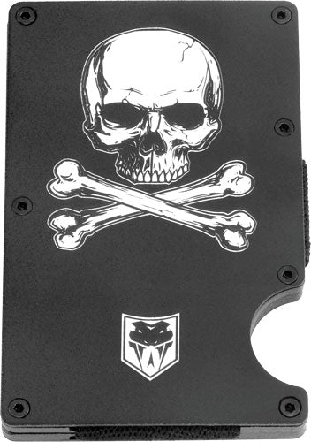 COBRATEC RFID JOLLY ROGER ALUMINUM WALLET & MONEY CLIP