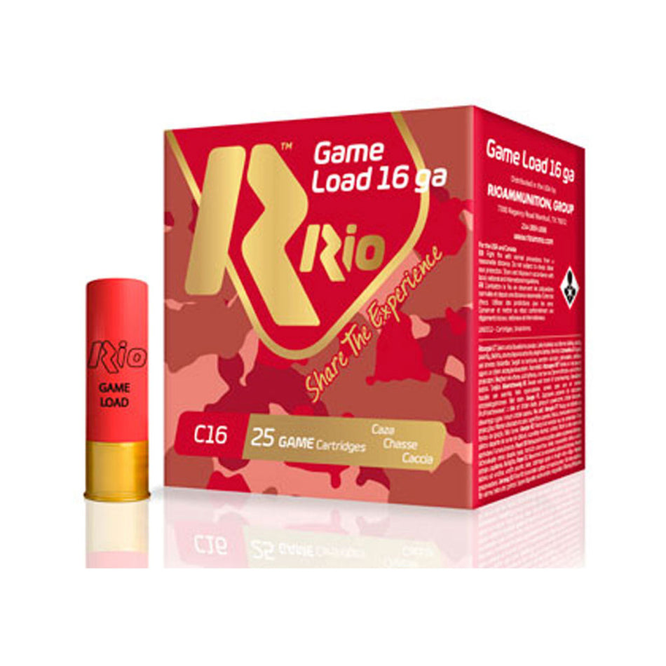Rio Ammunition Game Load Heavy Field 16 Gauge 2.75 in 1-1/8 oz #7.5