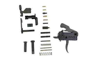 Rise Armament Rave, Single Stage Trigger, Includes Lower Parts Kit, Fits AR-15, Black T017-12003