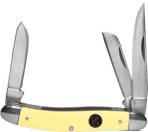 ABKT ROPER PECOS STOCKMAN 2.5" LINER LOCK CREAM HANDLES