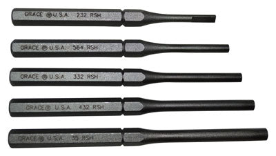 GRACE USA PUNCH SET ROLL PIN HOLDER SET OF 5 STEEL