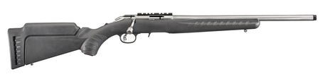 Ruger 8352 American Rimfire Full Size 22 WMR 9+1 18" Satin Stainless Steel Threaded Barrel & Receiver w/Scope Rail, Black Fixed Synthetic Stock, Right Hand