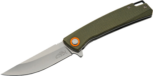 SZCO RUC 4" GREEN MICARTA FOLDER D2 STEEL BLADE