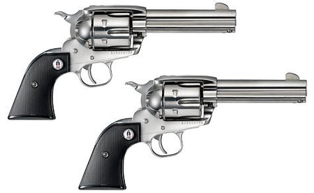 Ruger 5133 Vaquero SASS 357 Mag 6rd 4.62" High Gloss Barrel, Cylinder & Frame, Black Checkered Polymer Grip, Transfer Bar Safety, Montado Hammer (1 of 2)