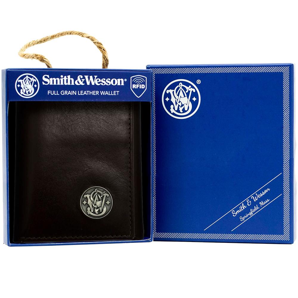 Cameleon Smith & Wesson Tri-Fold Wallet Brown