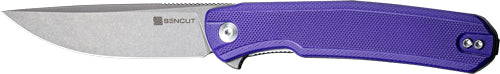 SENCUT KNIFE SCITUS 3.47" PURPLE G10/GRAY STONEWASH D2!