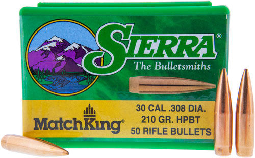 SIERRA BULLETS .30 CAL .308 210GR HPBT MATCH 50CT