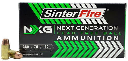 SinterFire .380 Auto NXG 75gr Lead Free FMJ Ammo