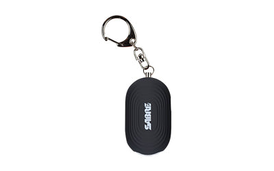 Sabre 2-in-1 Alarm, 130db, 20 Lumen LED Light, Snap Hook, Black PA-LEDBK-02