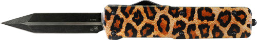 TEMPLAR KNIFE SMALL OTF ALUM LEOPARD 2.75" BLACK DAGGER!