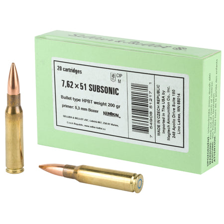 Sellier and Bellot .308 Win / 7.62x51mm Match 200gr BTHP Ammo