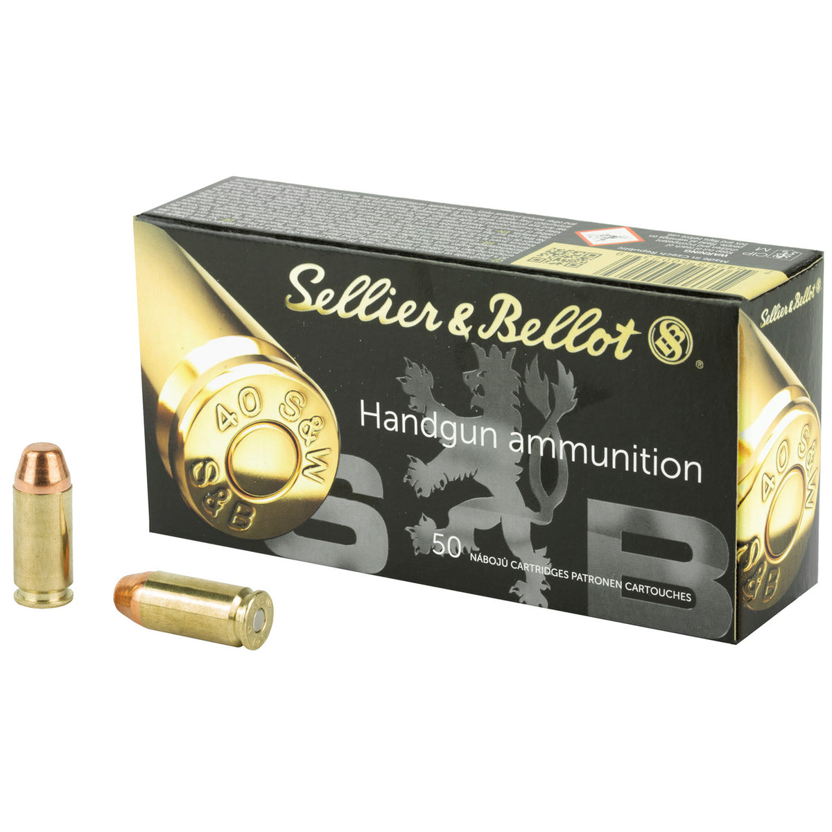 Sellier & Bellot .40 S&W 180gr FMJ Ammo