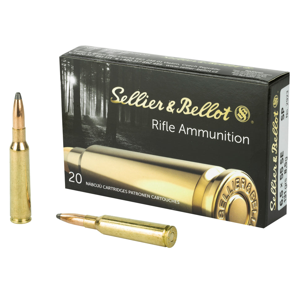 Sellier & Bellot 6.5x55mm Swedish 131gr SP Ammo