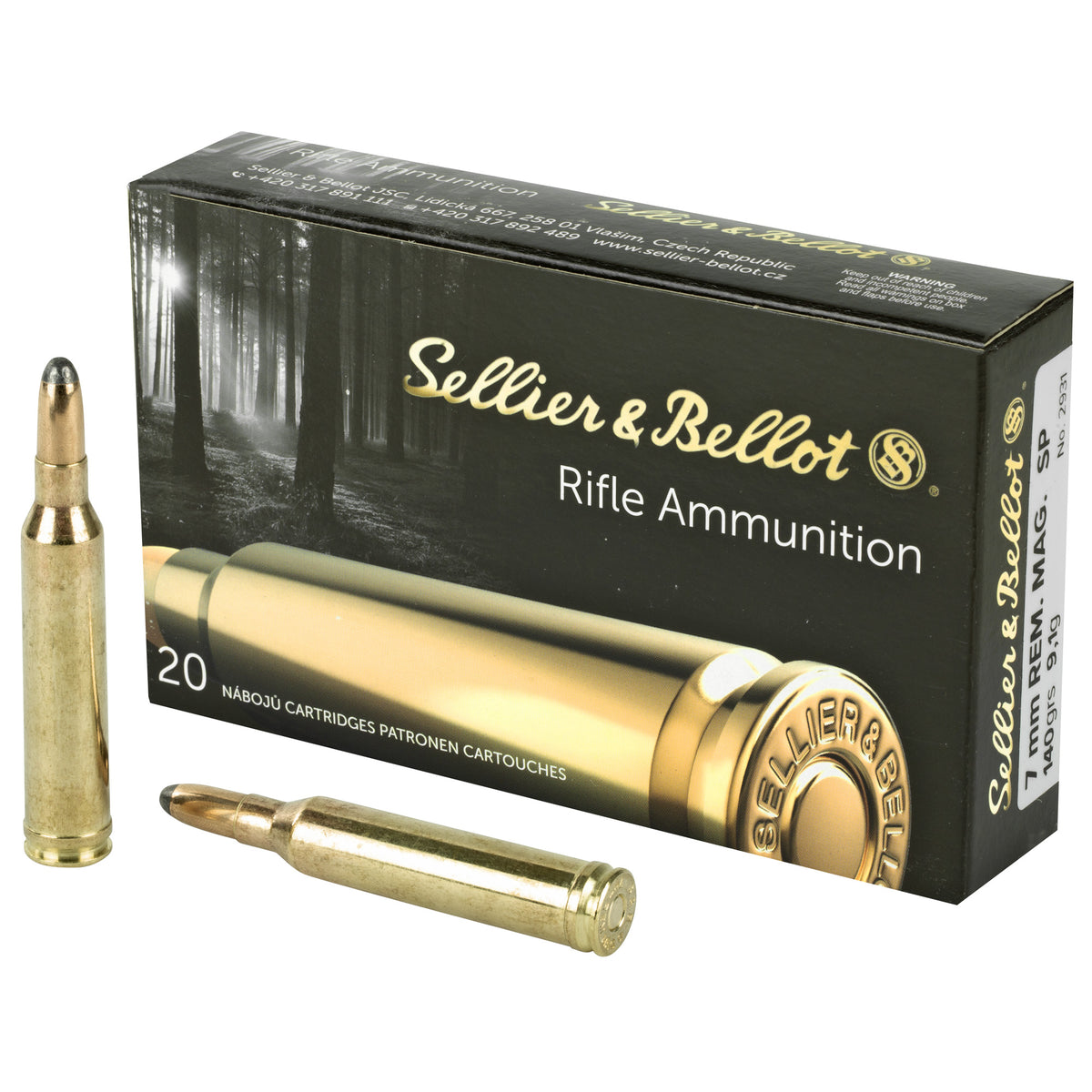 Sellier & Bellot 7mm Remington Mag 140gr SP Ammo