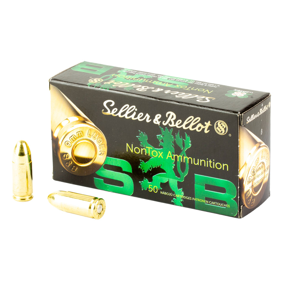 Sellier and Bellot 9mm Luger / Parabellum NonTox 115gr FMJ Ammo