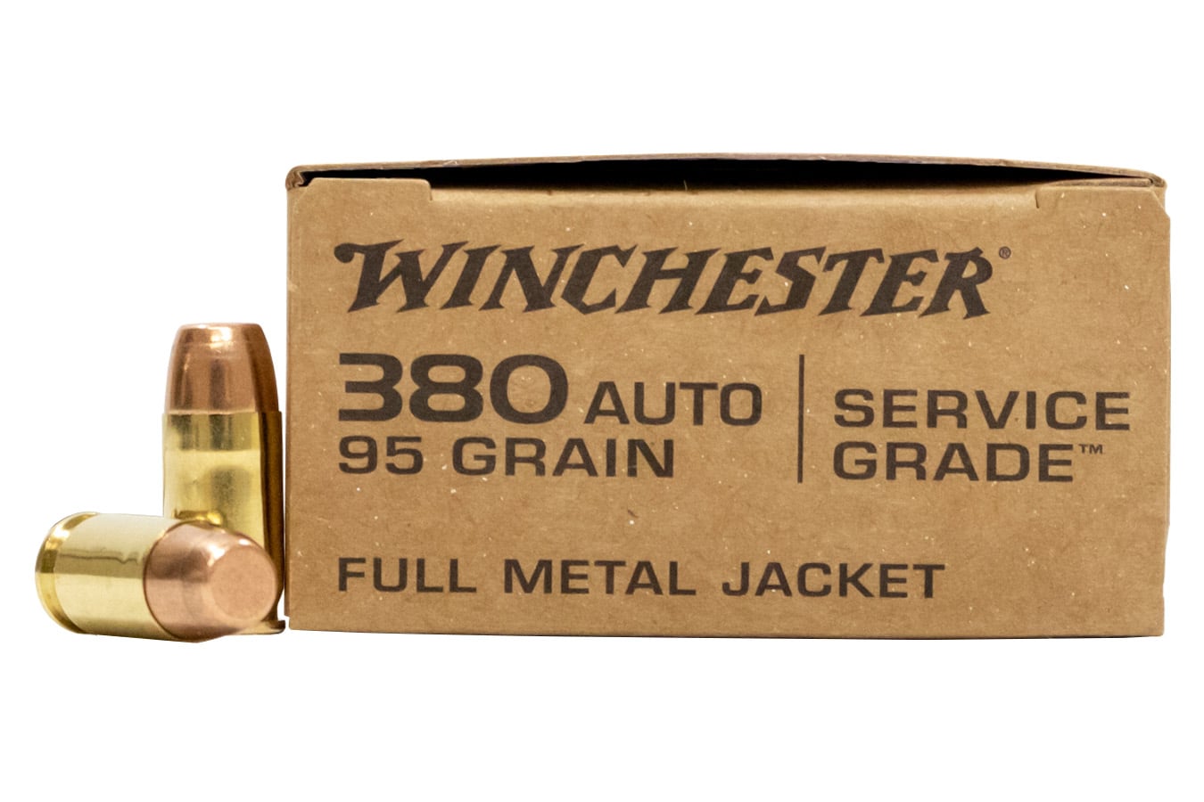 Winchester .380 Auto Service Grade 95gr FMJ FN Ammo