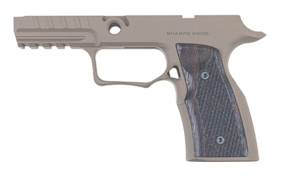 Sharps Bros. Grip Module, Fits Sig P320 with Safety, Matte Finish, Flat Dark Earth with Wenge Wood Grip Panels SBGM12