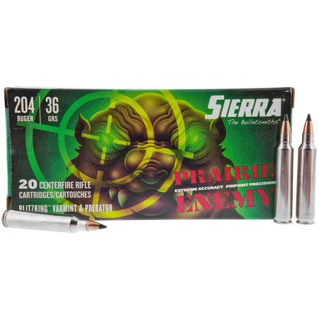 Sierra .204 Ruger Prairie Enemy 36gr PolyTip Ammo