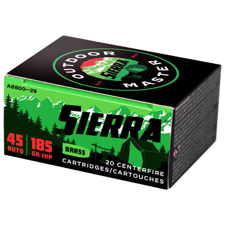 Sierra A880029 Outdoor Master Jacketed Hollow Point 185 Grain .45 ACP/Auto