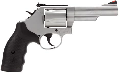 Smith & Wesson 162069 Model 69 44 Rem Mag or 44 S&W Spl Stainless Steel 4.25" 2 Piece Barrel & 5rd Cylinder, Matte Stainless Steel L-Frame, Full Stop Strap & Barrel Serration, Internal Lock