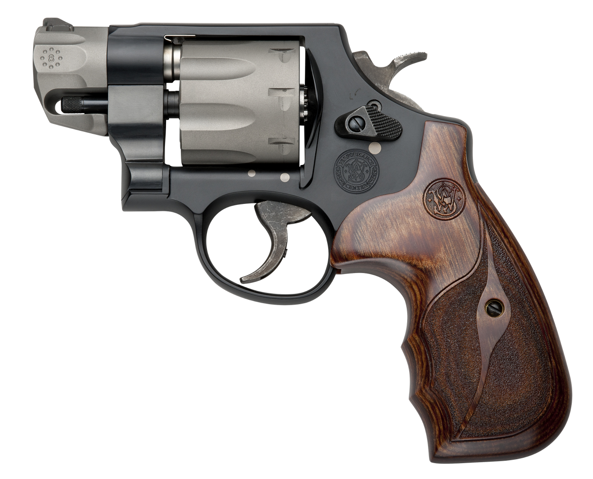 Smith & Wesson 170245 Model 327 Performance Center 357 Mag 2" Titanium/Stainless Barrel, 8rd Titanium Cylinder, Black Scandium Alloy N-Frame, Wood Grip