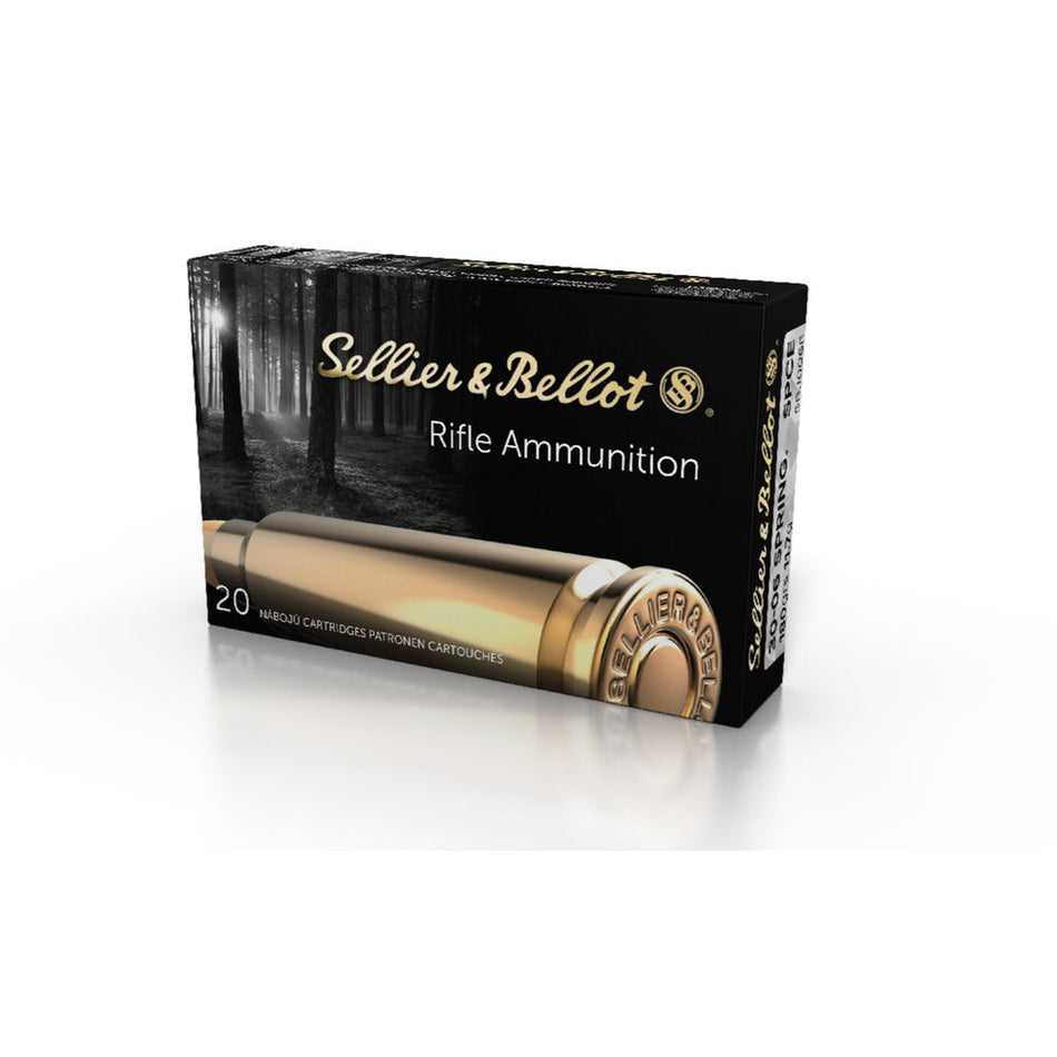 Sellier and Bellot .30-06 Springfield Rifle 180gr JSP Ammo