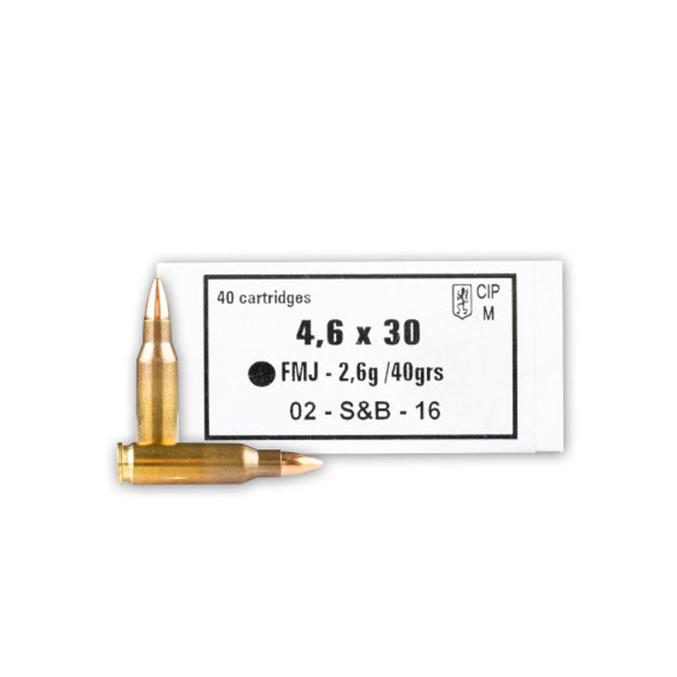 Sellier and Bellot 4.6X30mm HK Handgun 40gr FMJ Ammo