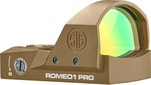 SIG REFLEX SIGHT ROMEO1 PRO 6MOA DOT 1X30 STEEL SHROUD FDE