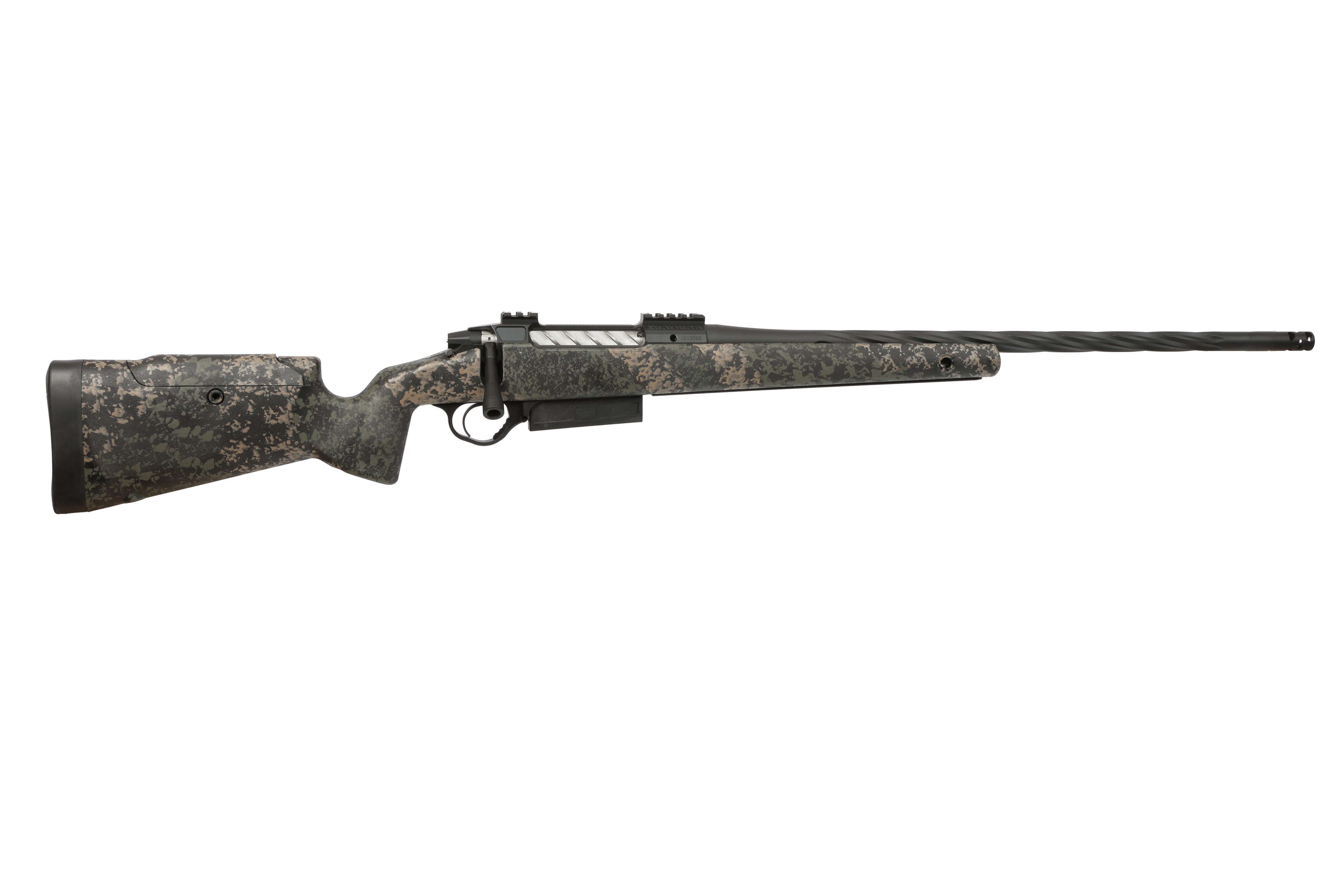 Seekins Precision 0011710279-F Havak PH3 300 Win Mag 22" Black Fluted Threaded Barrel, Black Picatinny Rail Steel Receiver, Adj Cheek Riser Woodland Shadow Synthetic Stock