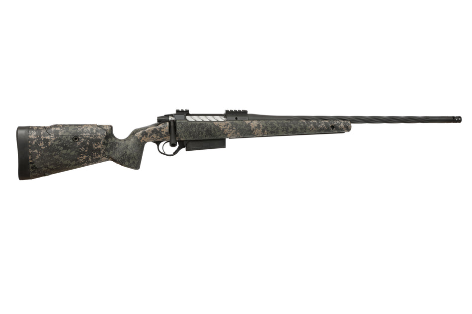 Seekins Precision 0011710279-F Havak PH3 300 Win Mag 22" Black Fluted Threaded Barrel, Black Picatinny Rail Steel Receiver, Adj Cheek Riser Woodland Shadow Synthetic Stock