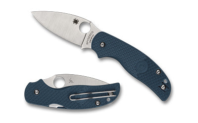 Spyderco Sage 5 Lightweight, Folding Knife, 3" Drop Point Blade, CPM SPY27 Blade Steel, 7.13" Overall Length, Compression Lock, Satin Finish, Silver Blade, Blue FRN Handle C123PCBL