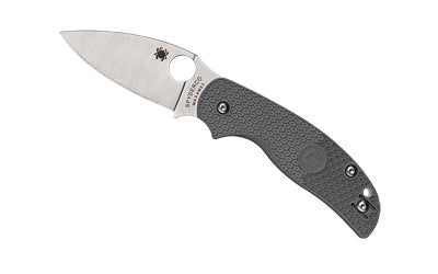 Spyderco Sage 5 Lightweight, Folding Knife, Plain Edge, Gray FRN Handle, Satin Finish, Silver, 3" Blade Length, Maxamet Steel C123PGY