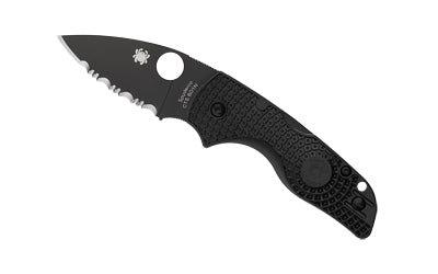 Spyderco Lil Native Lightweight, Folding Knife, Spyderedge Serrations, Black FRN Handle, Matte Finish, Black, 2.43" Blade Length, CTS BD1N Steel C230SBBK