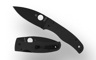Spyderco Bodacious, Folding Knife, SpyderEdge Serrated Blade, Black G-10 Handle, Matte Finish, Black, 3.66" Blade Length, CPM-S30V Steel C263GSBK