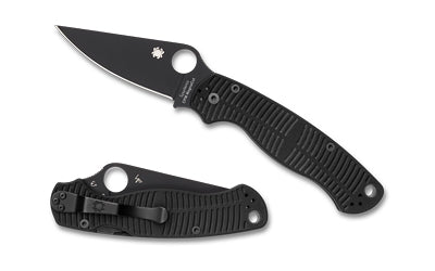 Spyderco Para Military 2 Salt, Folding Knife, Plain Edge, Black G-10 Handle, Matte Finish, Black Blade, 3.45" Blade, CPM MagnaCut Steel C81GMCBKP2
