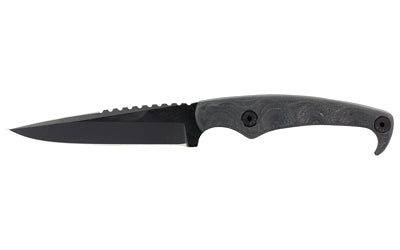 Stroup Knives MK2, Fixed Blade Knife, 4" Clip Point Blade, 1095 High Carbon Steel, 8" Overall Length, Cerakote Finish, Black, G10 Handle, Includes Sheath MK2-B-G10-BLKCER