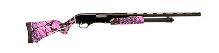 Stevens 22561 320 Field Youth 20 Gauge Pump 3" 5+1 22" Matte Black Vent Rib Barrel, Matte Black Aluminum Drilled & Tapped Receiver, Fixed Muddy Girl Synthetic Stock Right, Ambidextrous