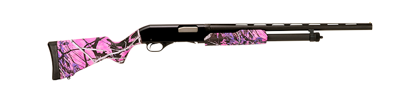 Stevens 22560 320 Field Compact 20 Gauge Pump 3" 5+1 26" Matte Black Vent Rib Barrel, Matte Black Aluminum Drilled & Tapped Receiver, Fixed Muddy Girl Synthetic Stock, Ambidextrous