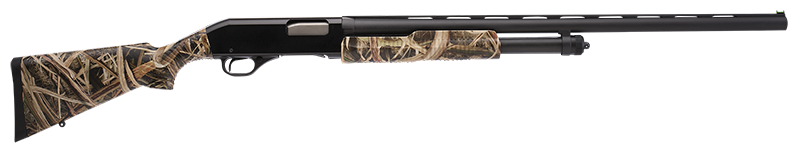 Stevens 22562 320 Field 12 Gauge Pump 3" 5+1 28" Matte Black Vent Rib Barrel, Matte Black Aluminum Drilled & Tapped Receiver, Fixed Mossy Oak Shadow Grass Blades Synthetic Stock, Ambidextrous