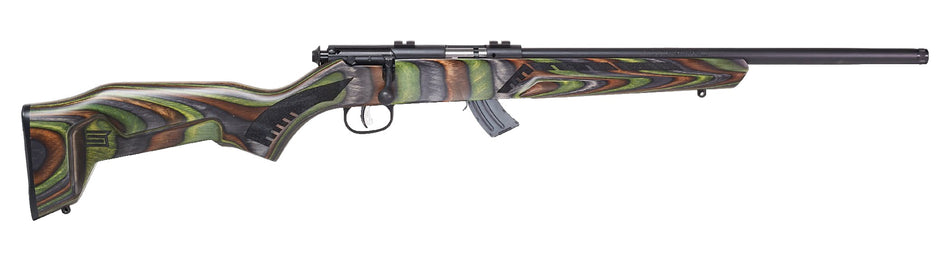 Savage Arms 26743 Mark II Minimalist 21 Sharp 10+1 18" Matte Black Threaded Barrel & Drilled & Tapped Carbon Steel Receiver, Boyd's Minimalist Satin OD Green Laminate Stock, Right Hand
